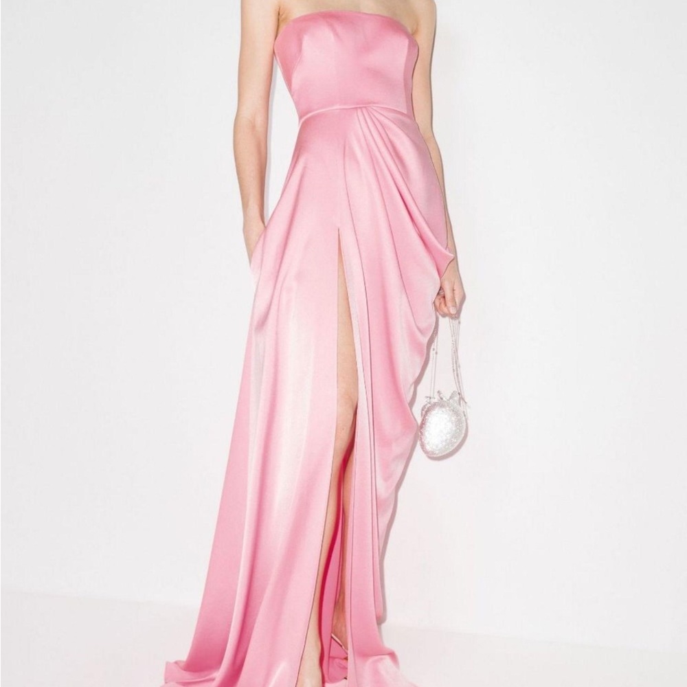 Alex Perry Hudson Strapless Satin-crepe Gown Size small